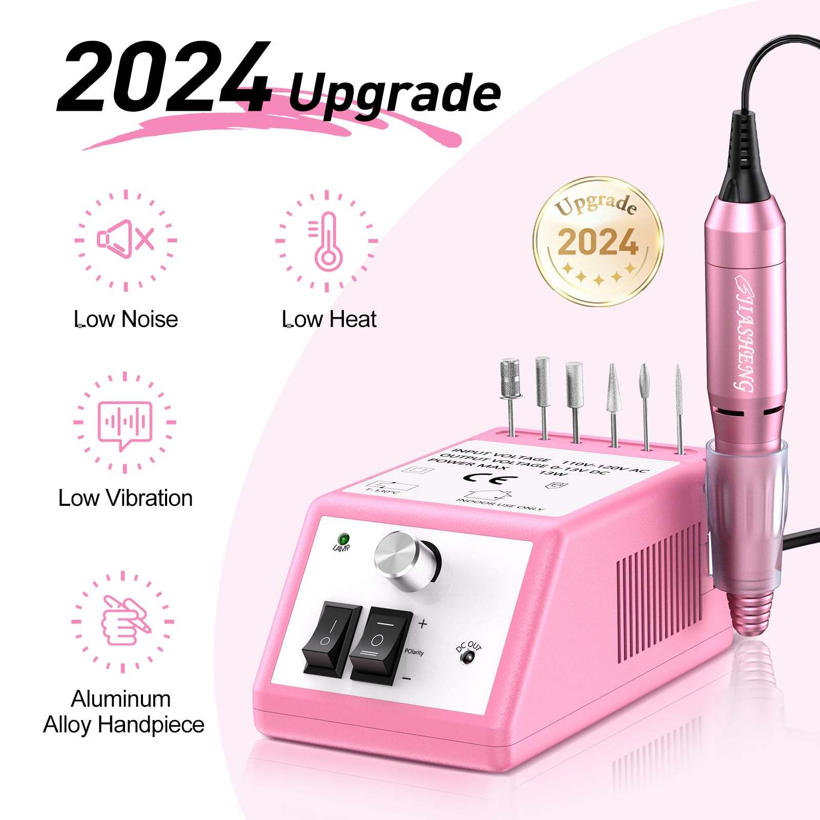 JIASHENG nail drill professional kit with advanced features aids efficient salon-quality results.