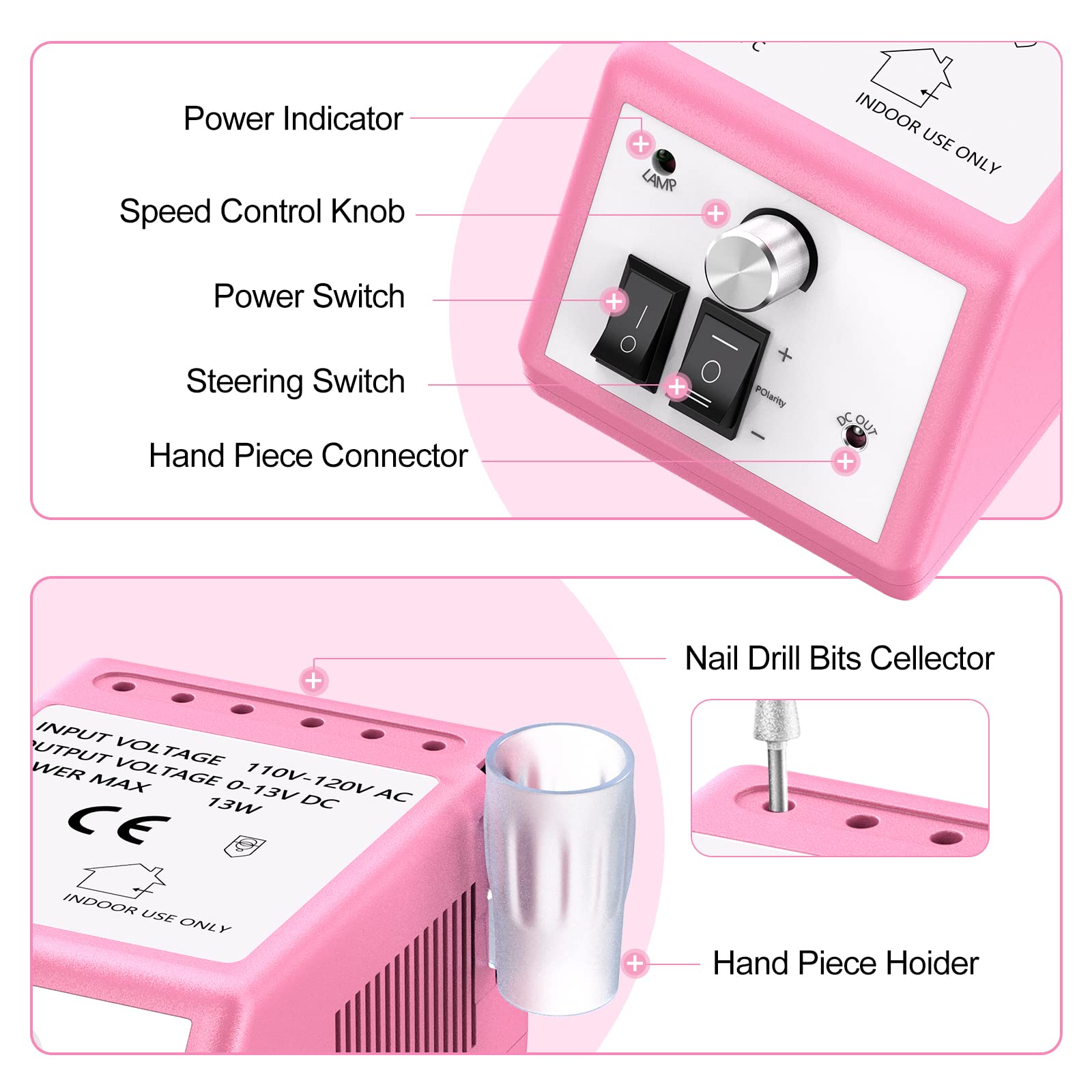 JIASHENG speed control knob lets you dial safe, precise speeds.