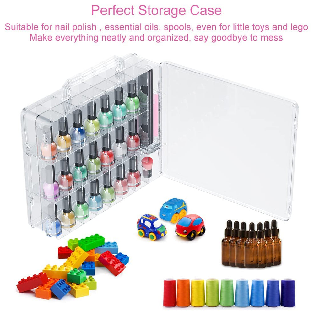 JIASHENG nail polish organizer right view keeps bottles visible for fast shade matching.