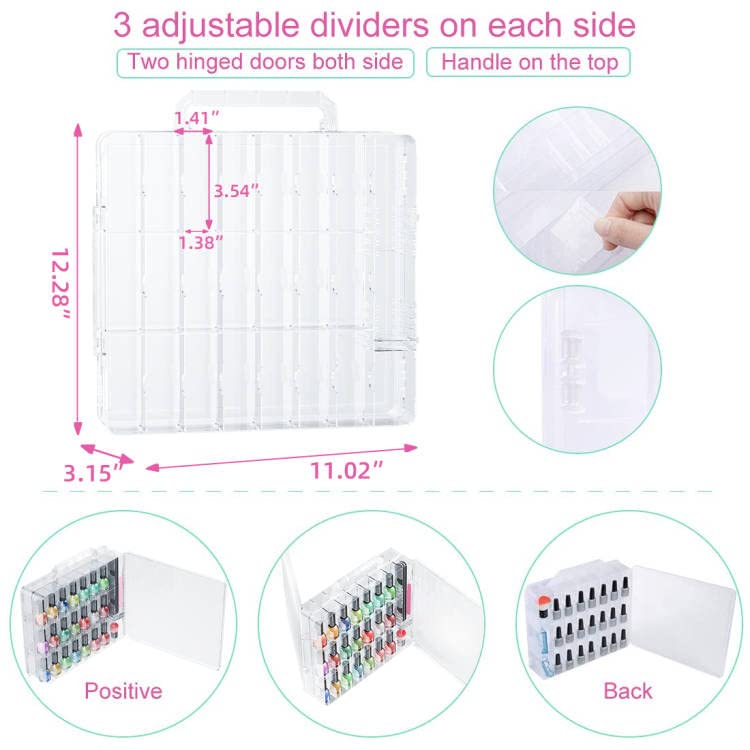 JIASHENG dual-access case with top handle for portable salon-ready storage.