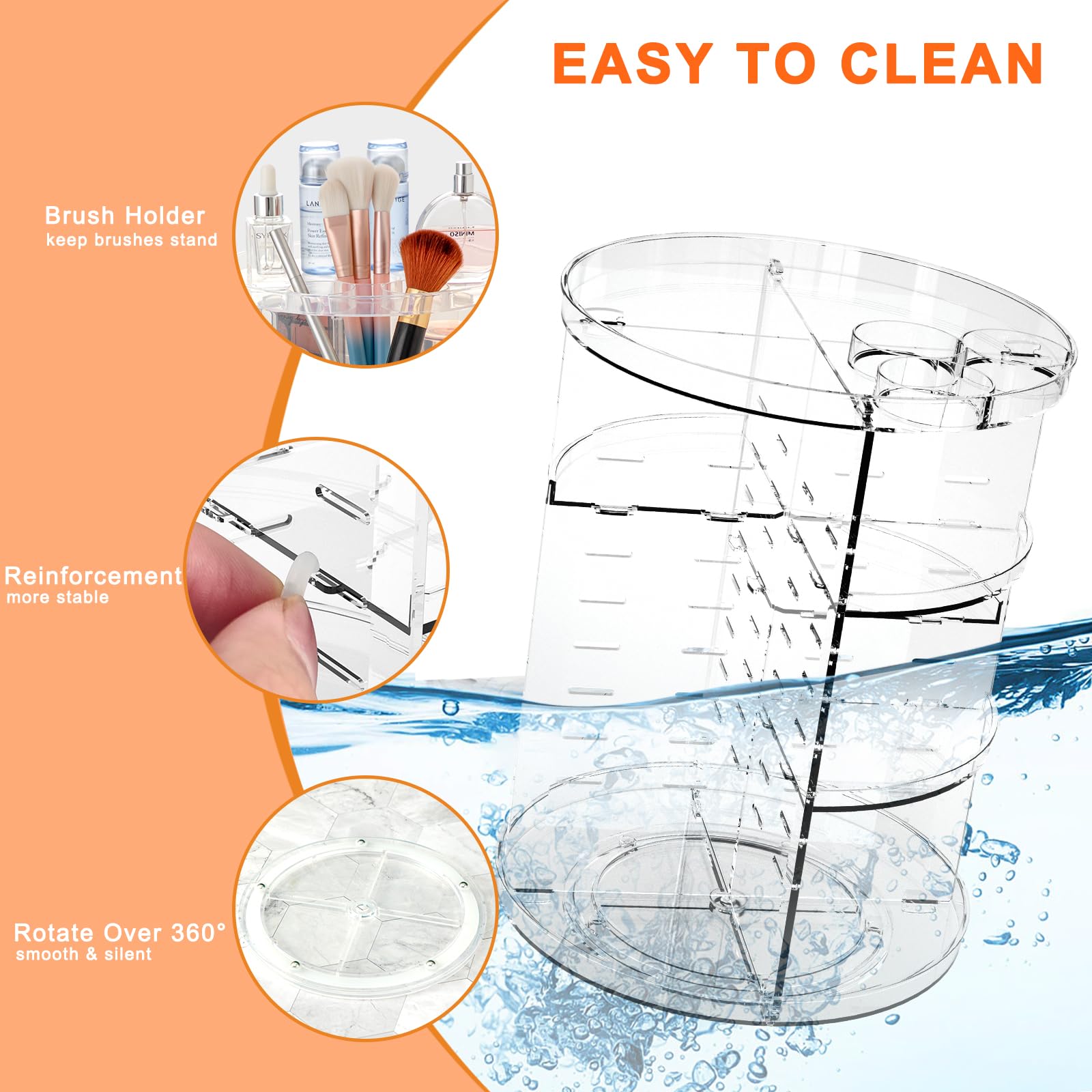 Jiavarry dresser organizer assembly highlights easy setup in seconds.
