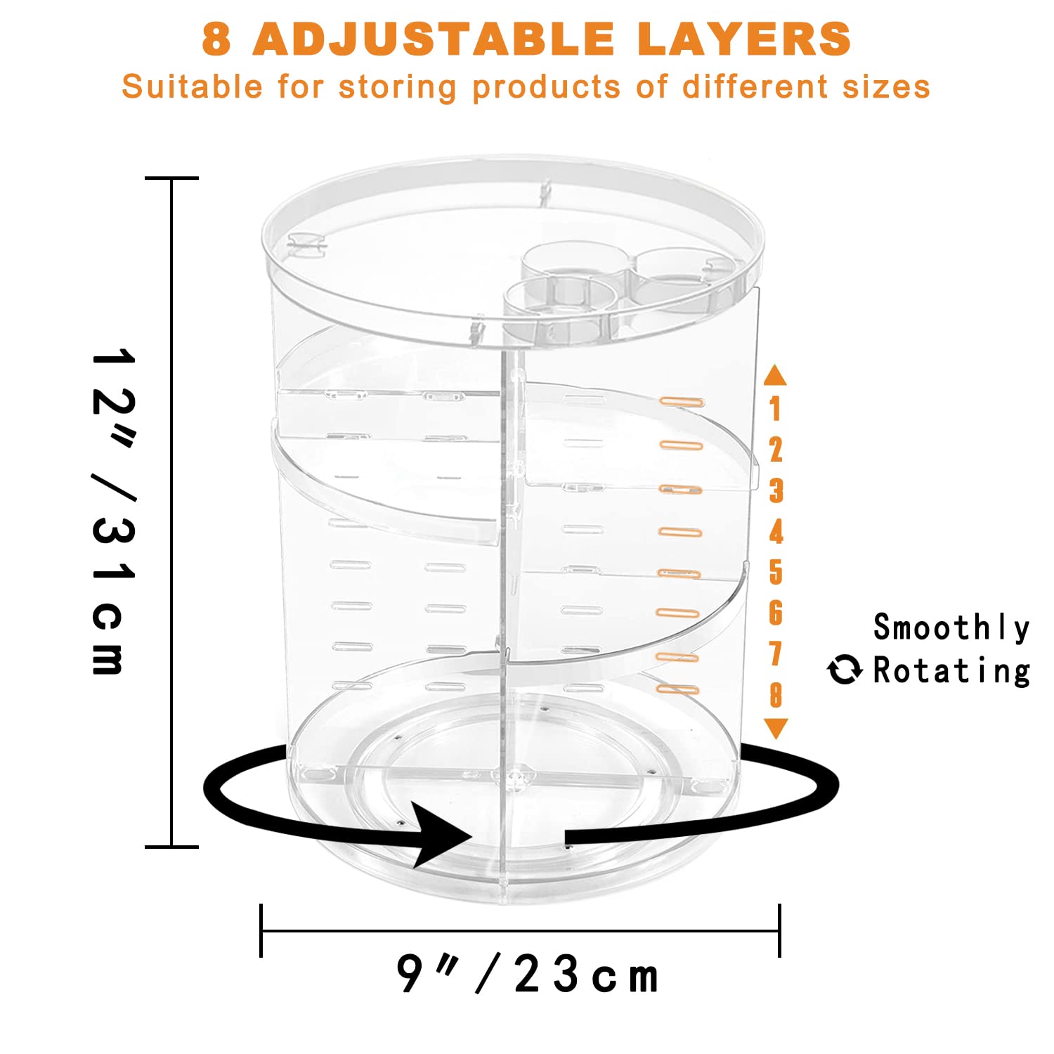 Jiavarry makeup brush holder inside highlights organized tool storage and easy access.