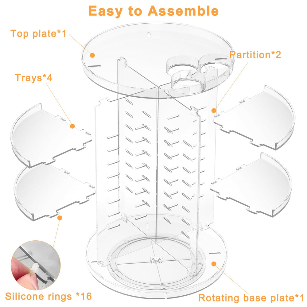 Jiavarry multi-function desk organizer demonstrates versatile storage for vanity or kitchen.
