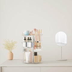 Jiavarry perfume tray compartments showcase fragrance storage within a tidy carousel.