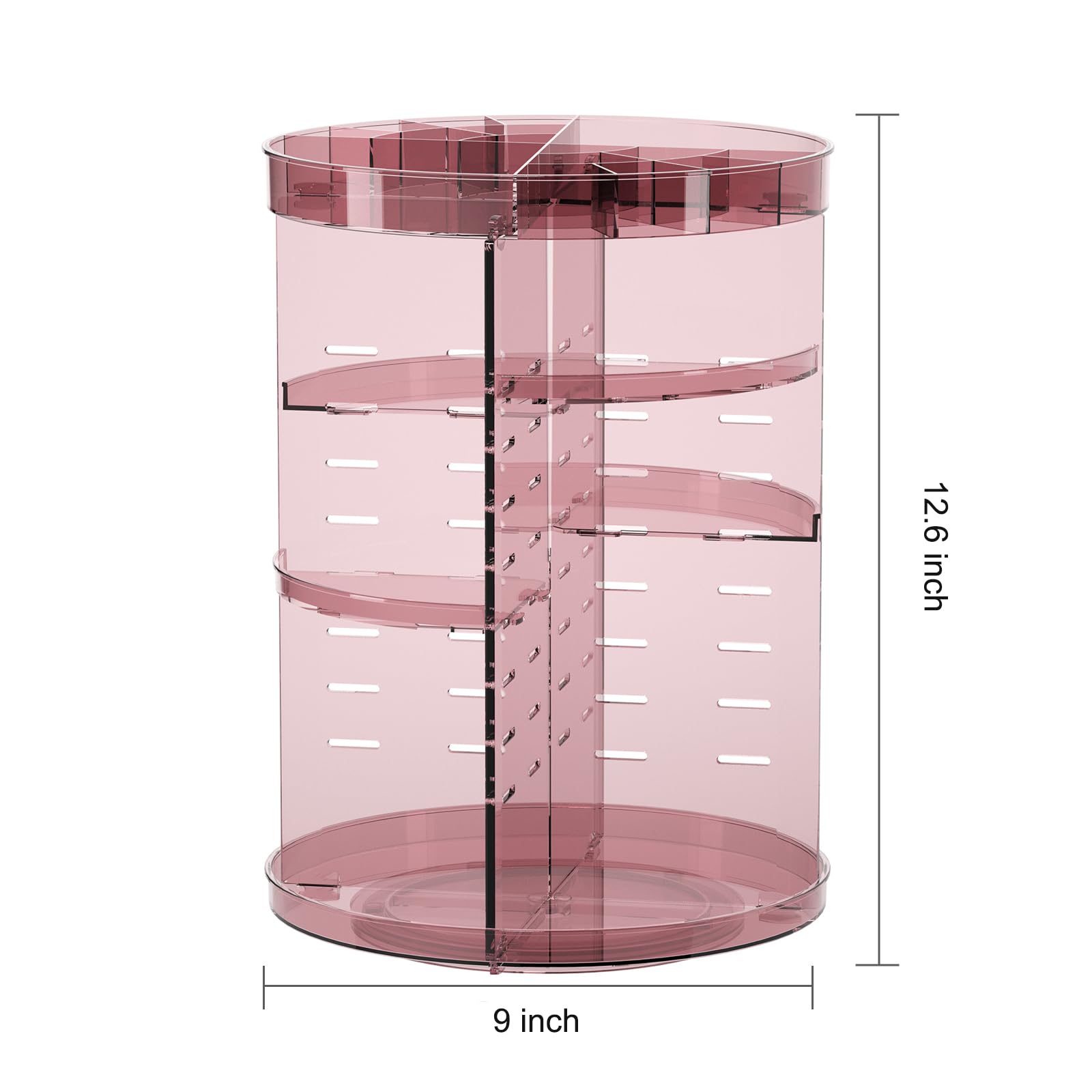 Jiavarry lipstick-slot top design with seven slots and brush holes for organized essentials.