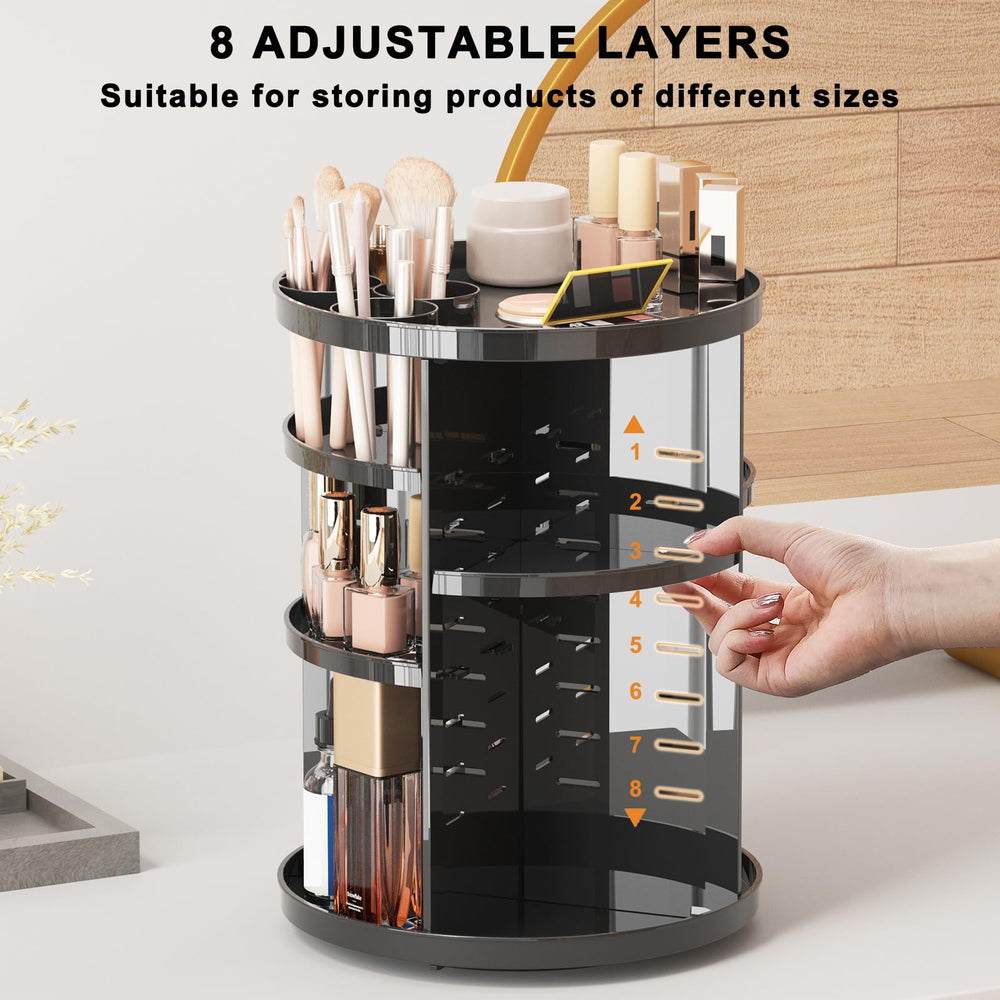 Jiavarry vanity top organizer displaying large capacity cosmetic storage