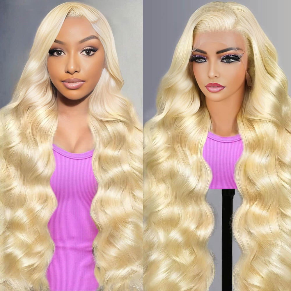 JIEDAOKOU 613 lace-front wig closeup hair detail for natural-looking scalp and texture.