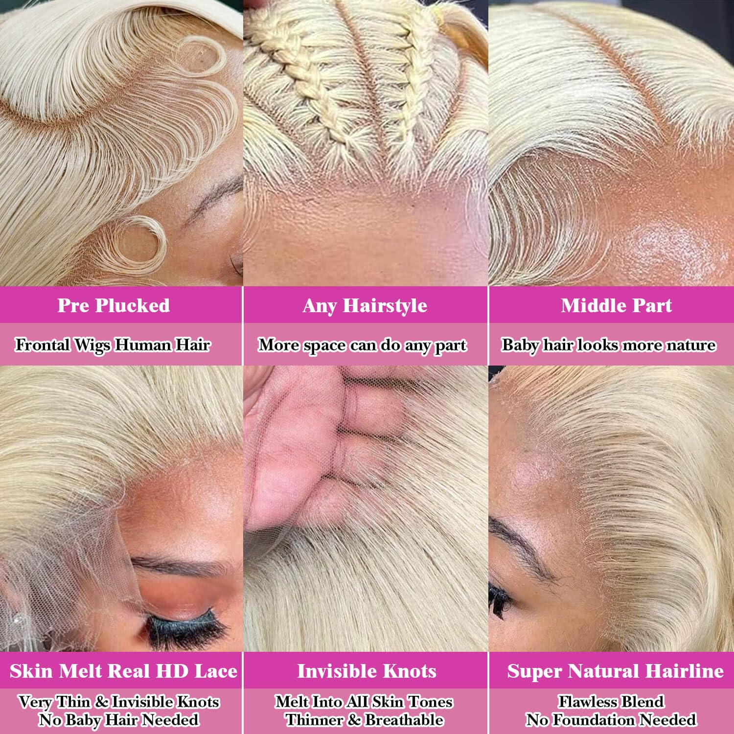 JIEDAOKOU body-wave 200-density blonde wig emphasizes lush volume and bounce.