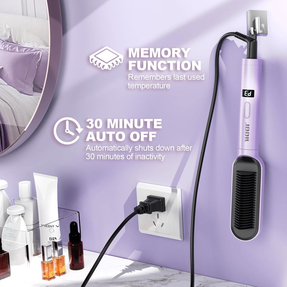 JIGGL straightening brush for sleek, straight styling with ease