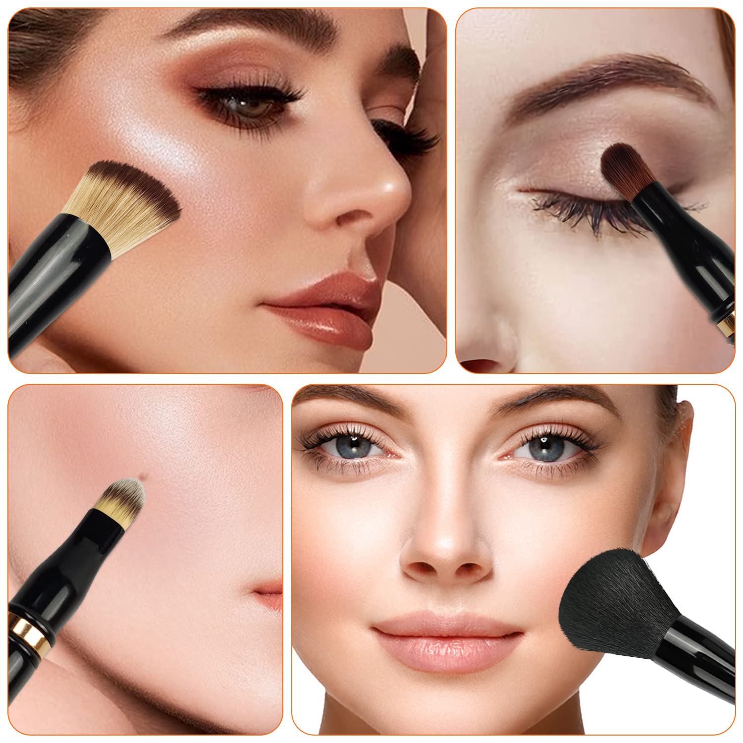 JILIER powder brush designed to apply powder evenly and reduce waste.
