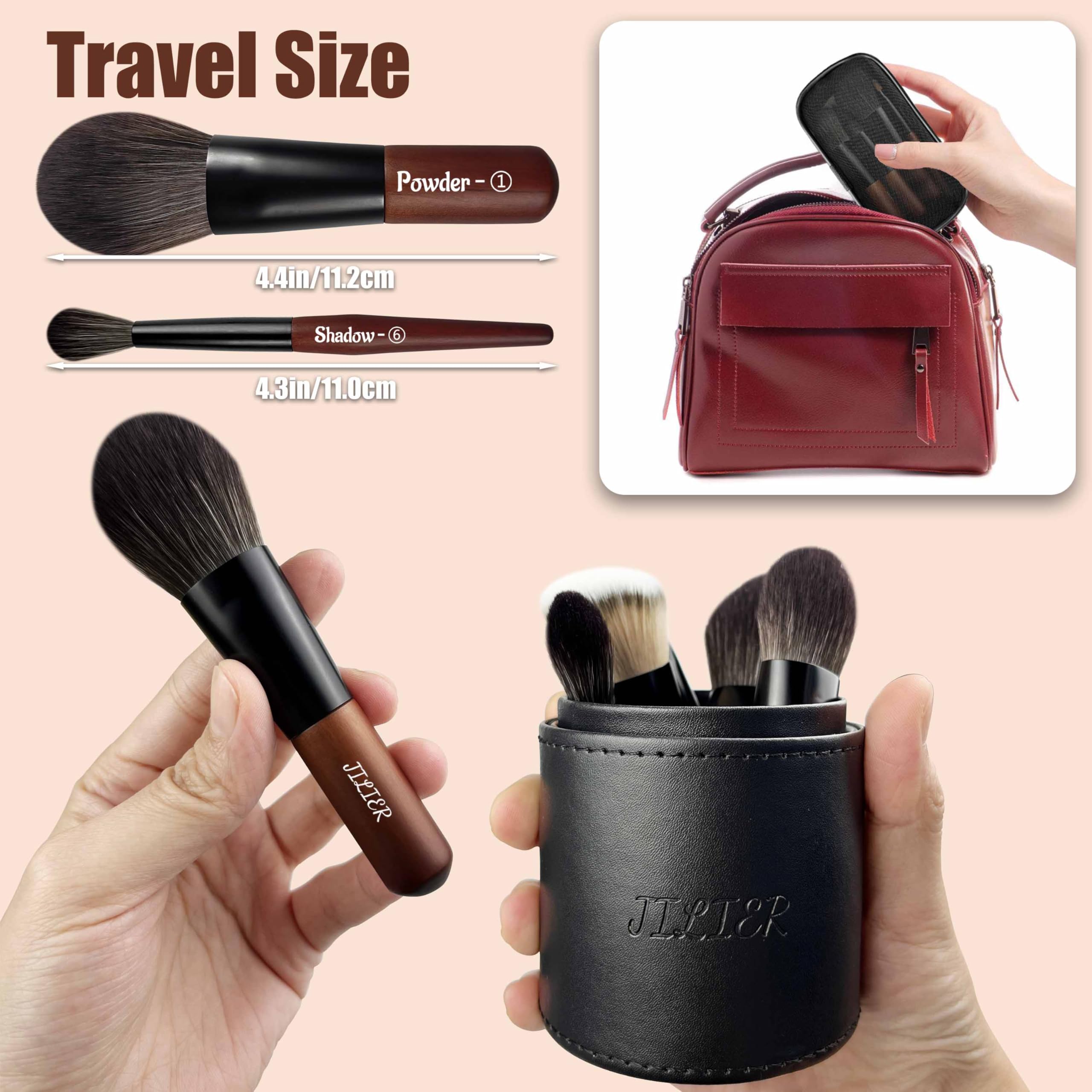 JILIER synthetic bristles provide smooth, durable makeup application.