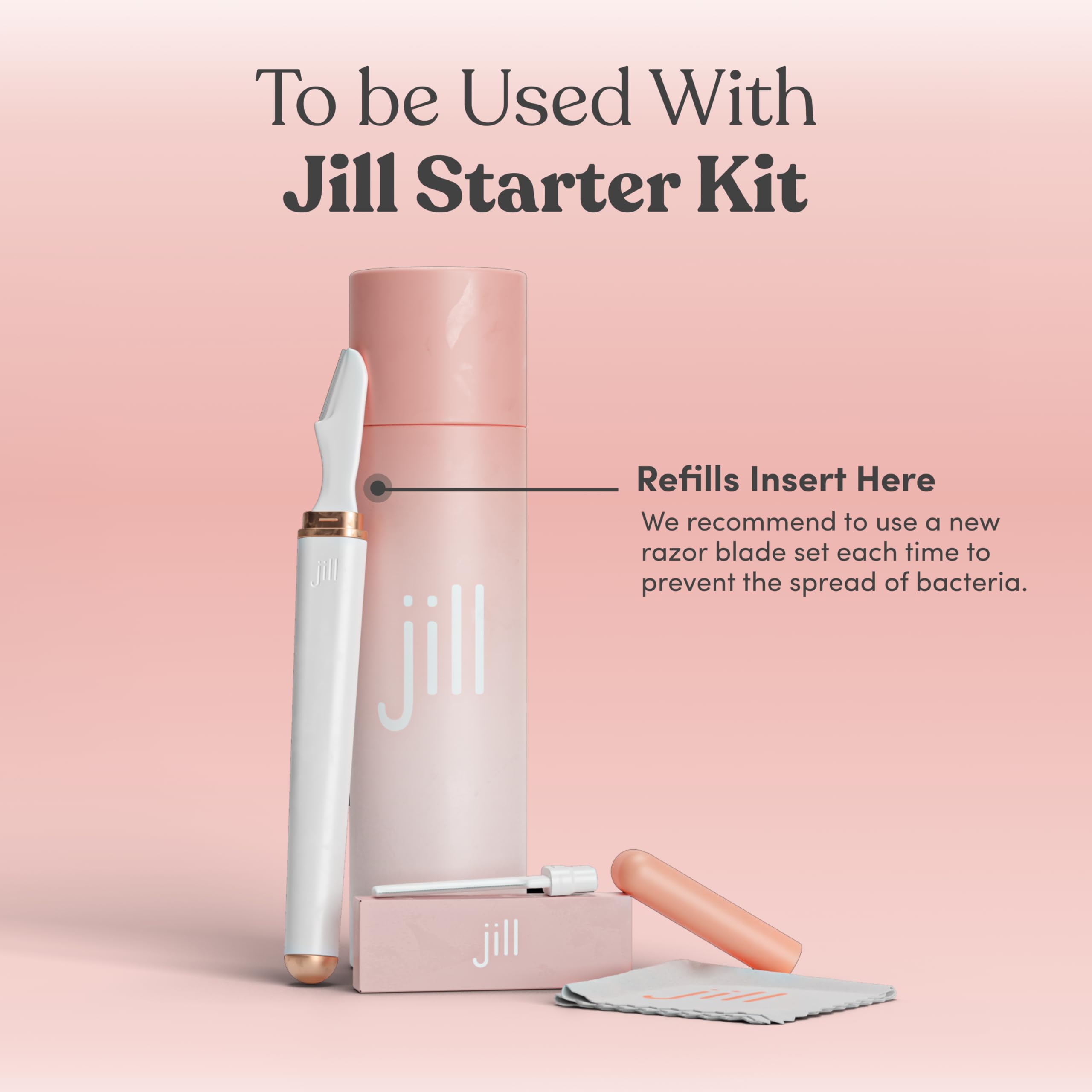 Jill dermaplane refill wide blades for larger facial areas