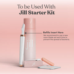 Jill dermaplane refill wide blades for larger facial areas