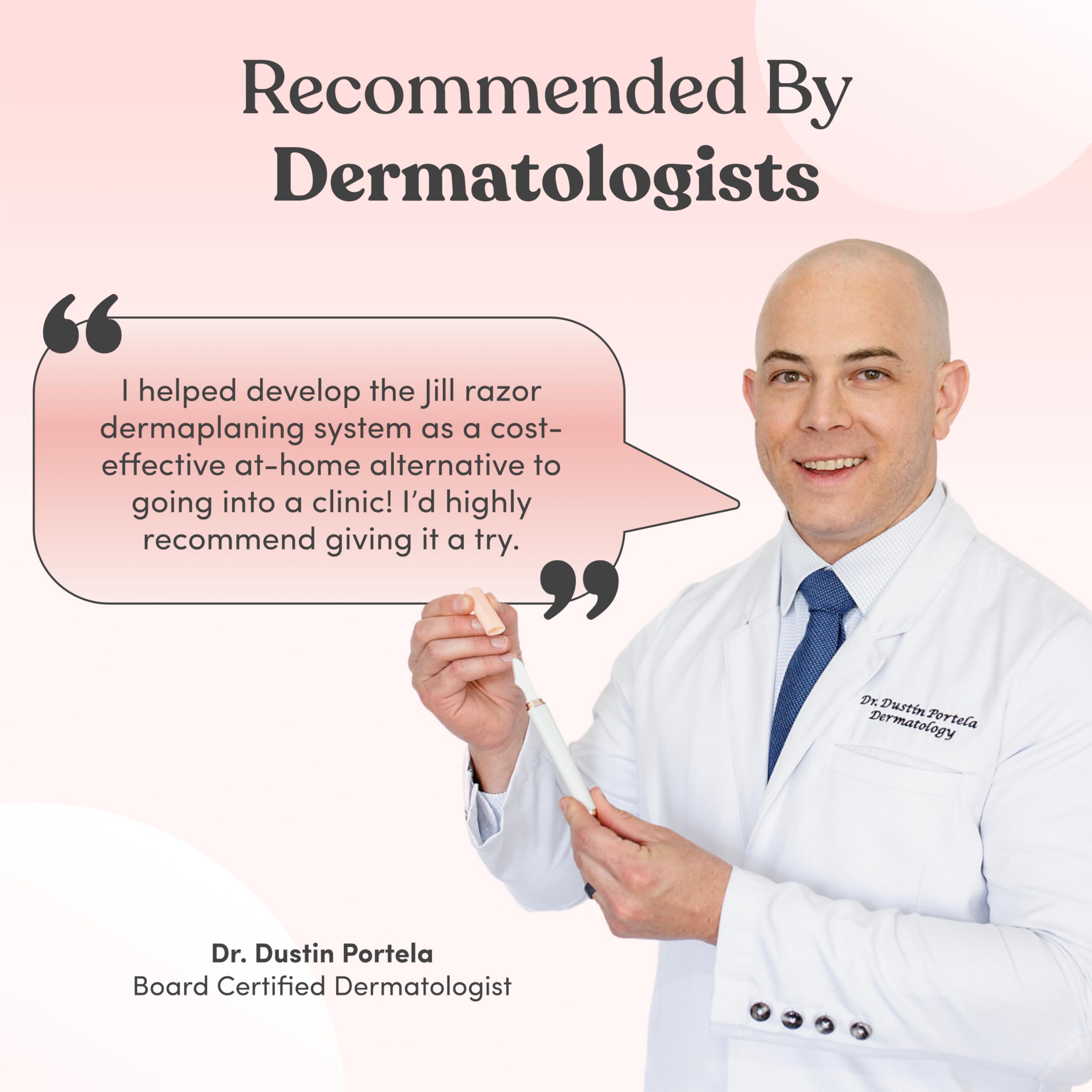 Jill Dermaplane Razor Trial Kit ready-set-glow for smoother makeup application.