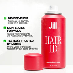 JILL Original Hair Identifying Spray peach-fuzz-highlight shows faint hairs for better dermaplaning