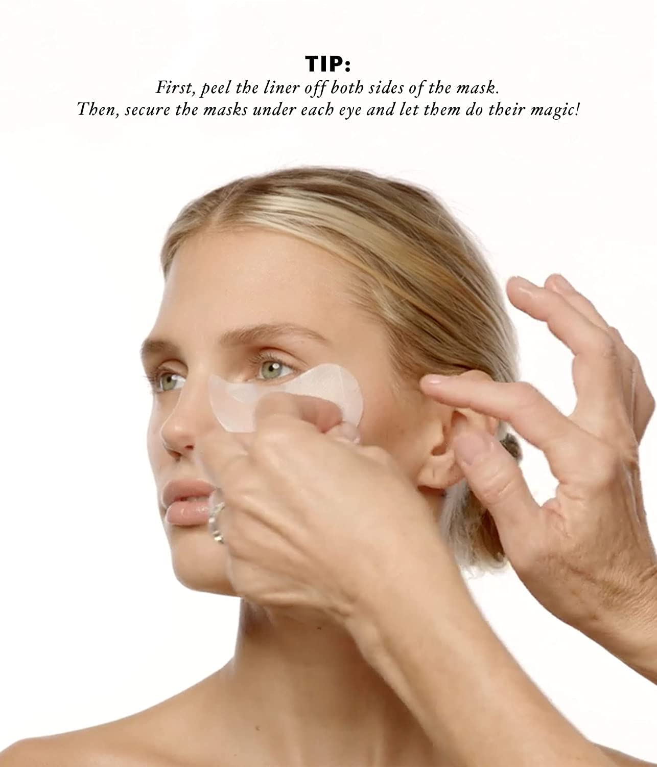 Jillian Dempsey bio-cellulose eye-mask image shows premium ingredients at work.