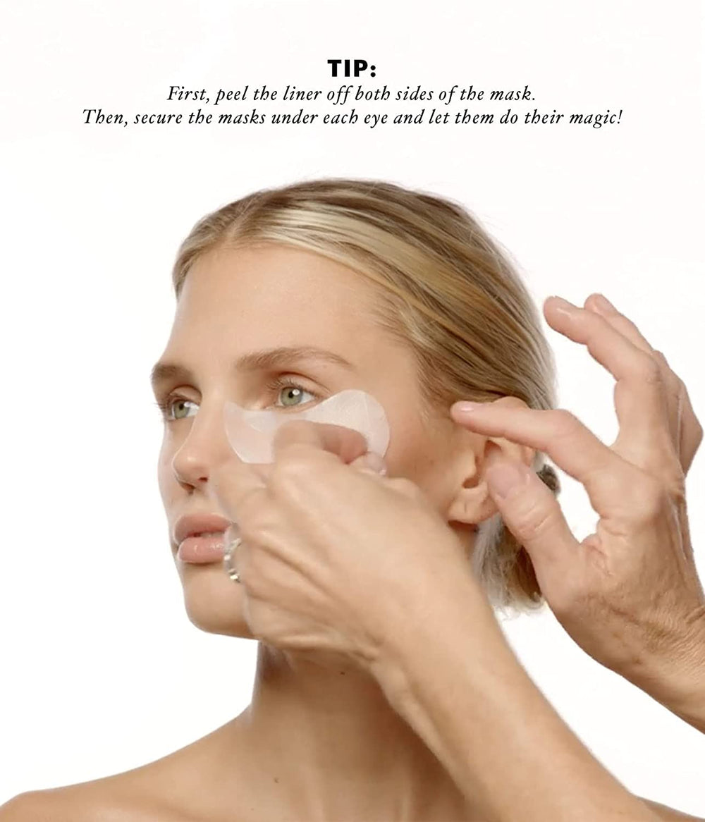 Jillian Dempsey bio-cellulose eye-mask image shows premium ingredients at work.