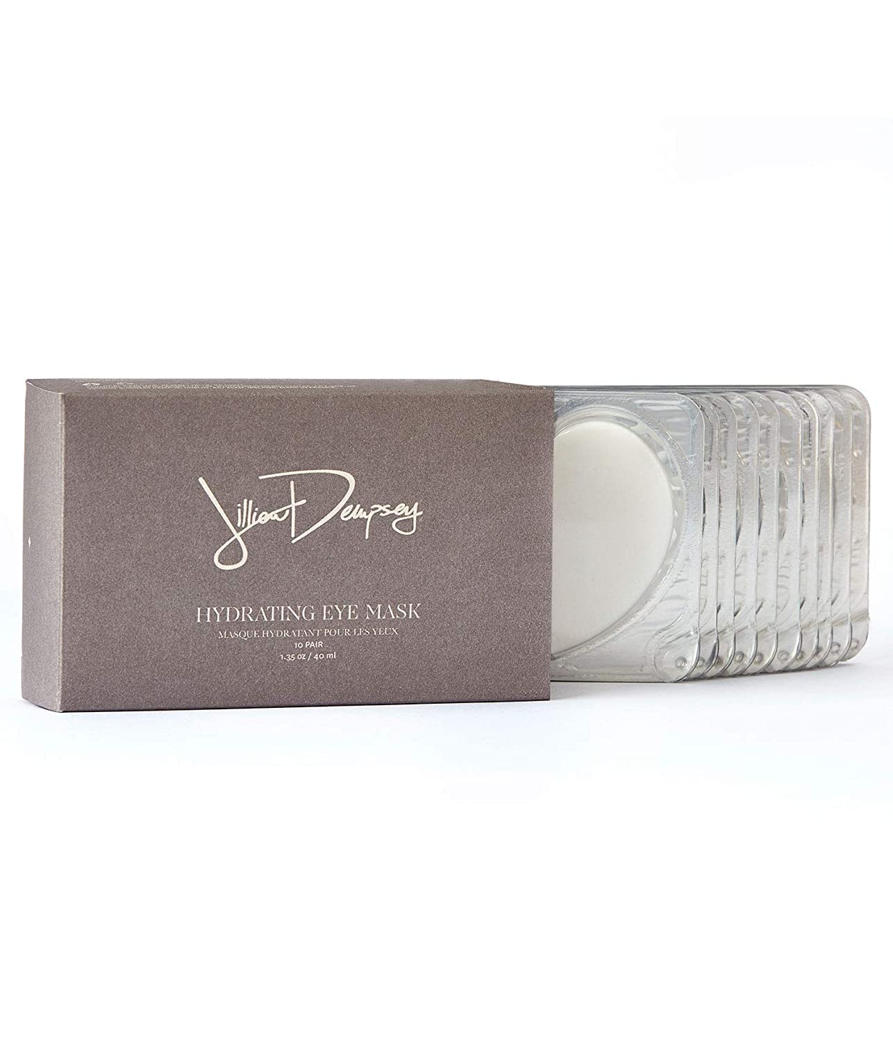 Jillian Dempsey eye-mask closeup showing soothing hydration for delicate under-eye skin.
