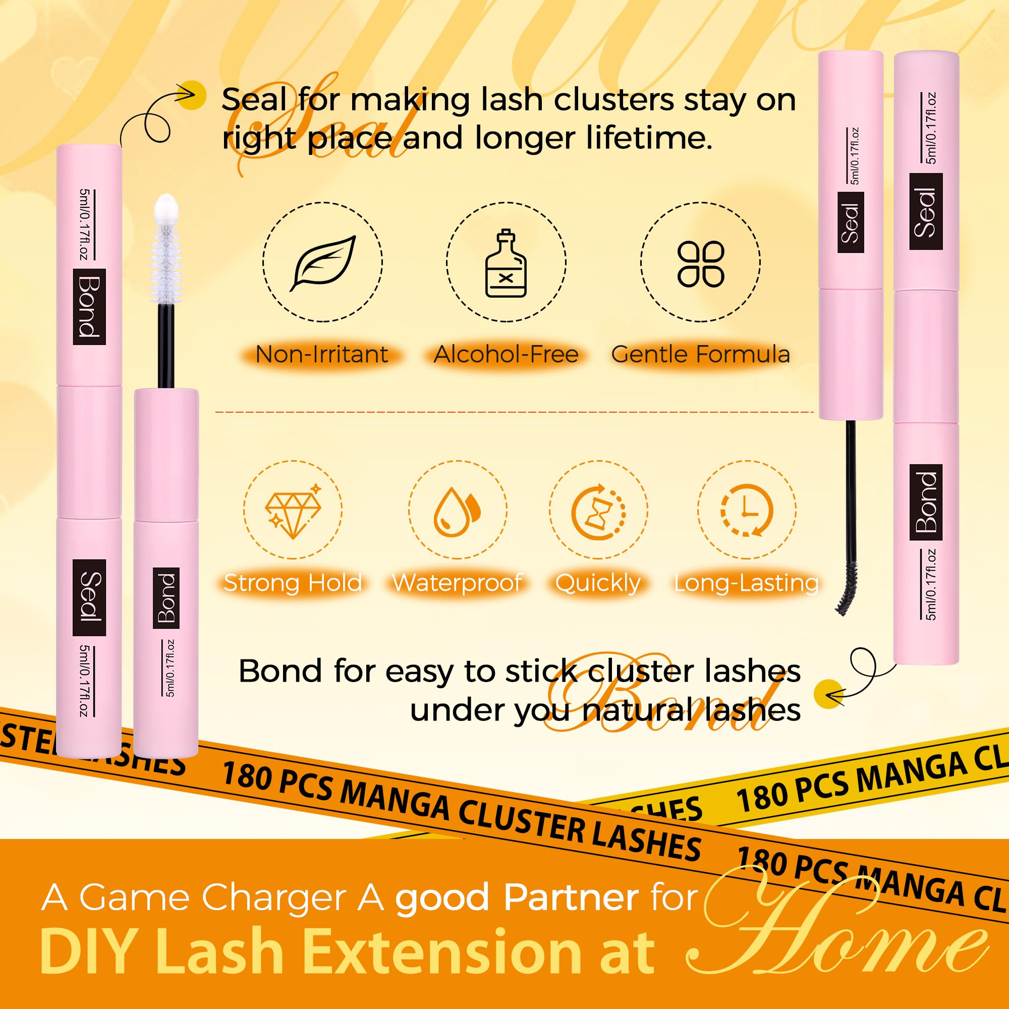 JIMIRE at home application scene shows step by step process for personal lash enhancement