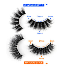 Jimire charming-style lashes closeup ideal for date nights with easy application.