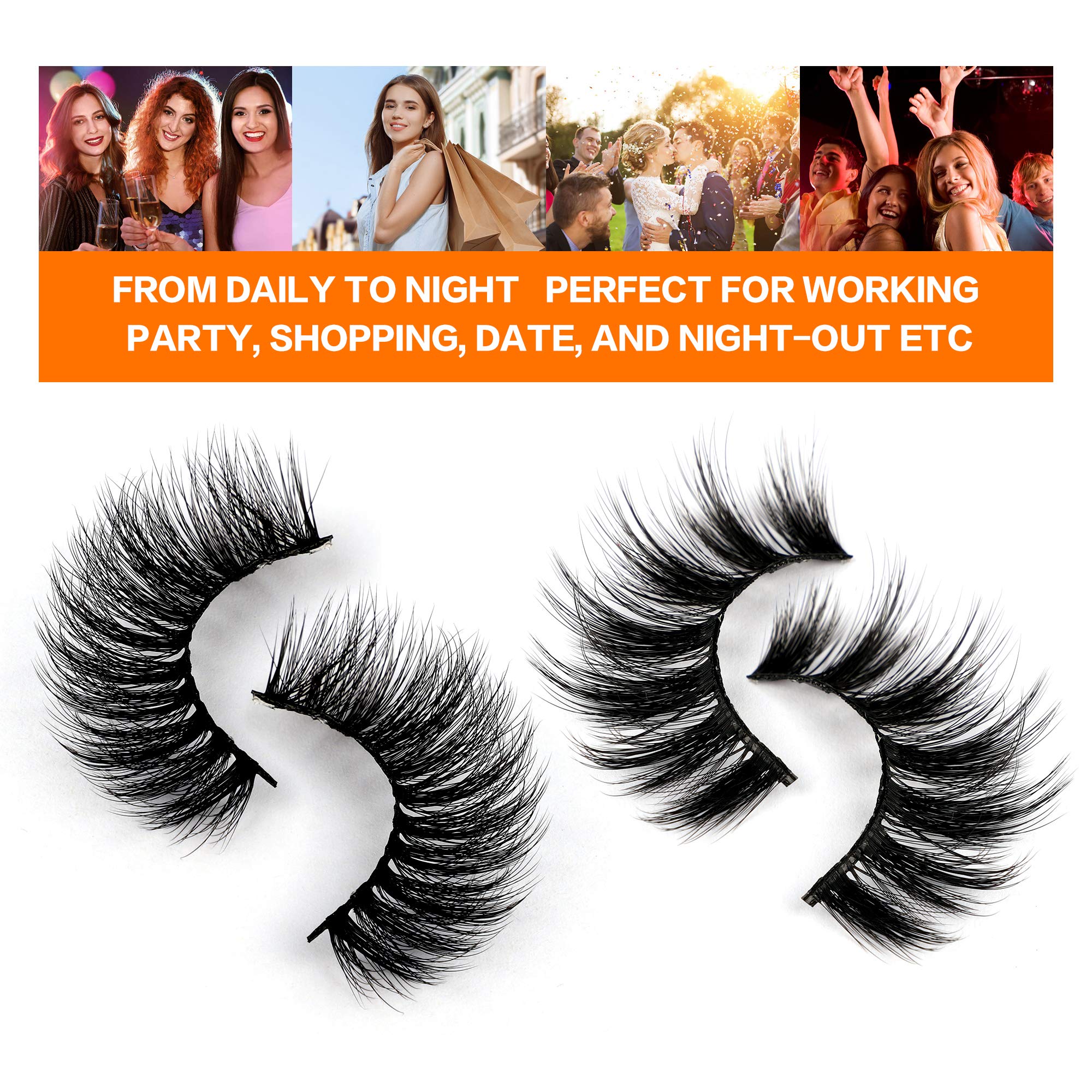 Jimire fluffy-wispy lashes closeup delivering natural volume for everyday beauty.