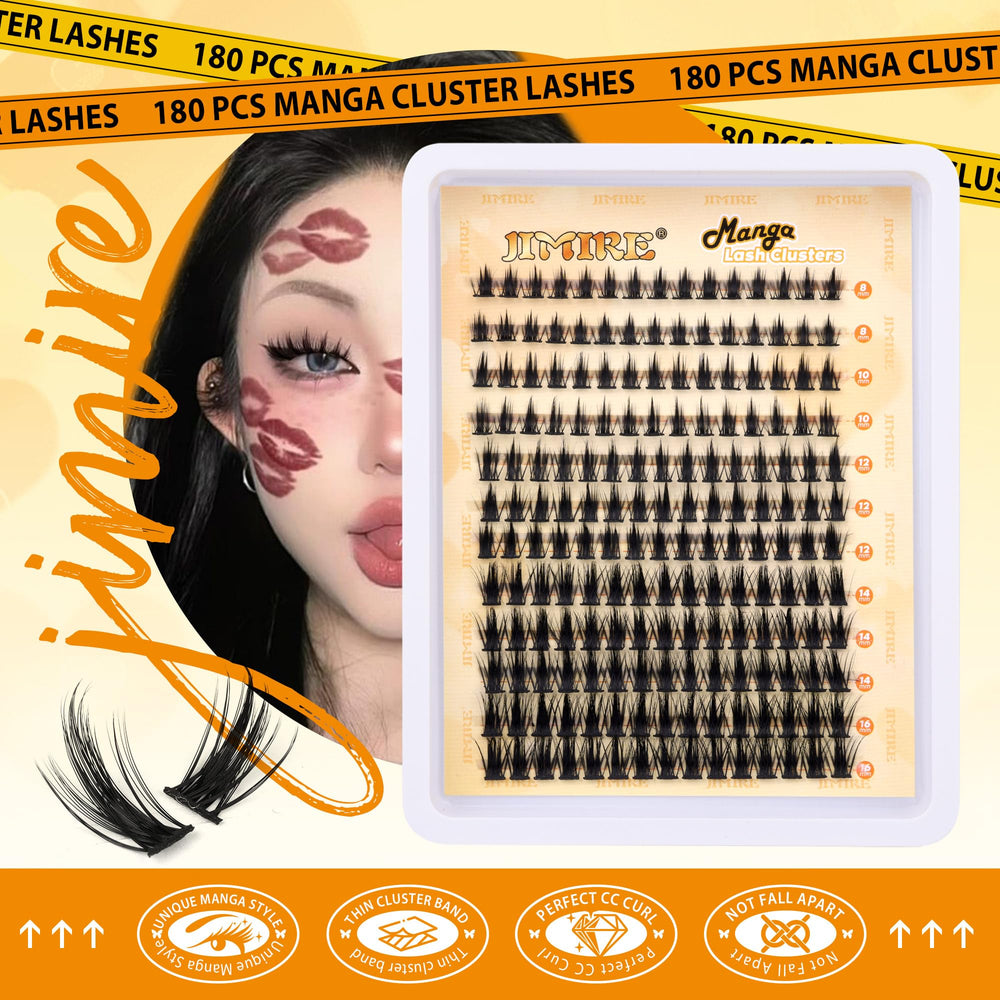 JIMIRE eye look example demonstrates potential volumized effect without salon visit