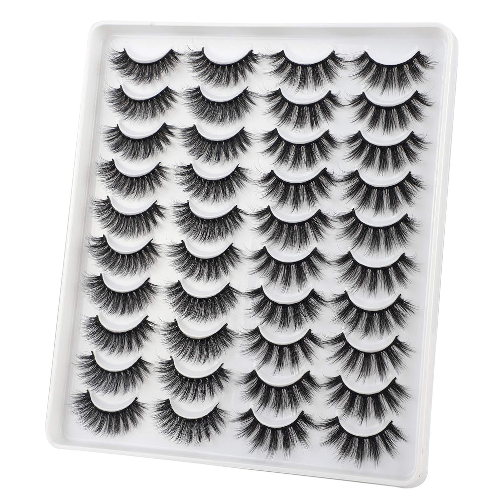 Jimire handmade-synthetic-fiber lashes closeup highlighting quality, reusable design.