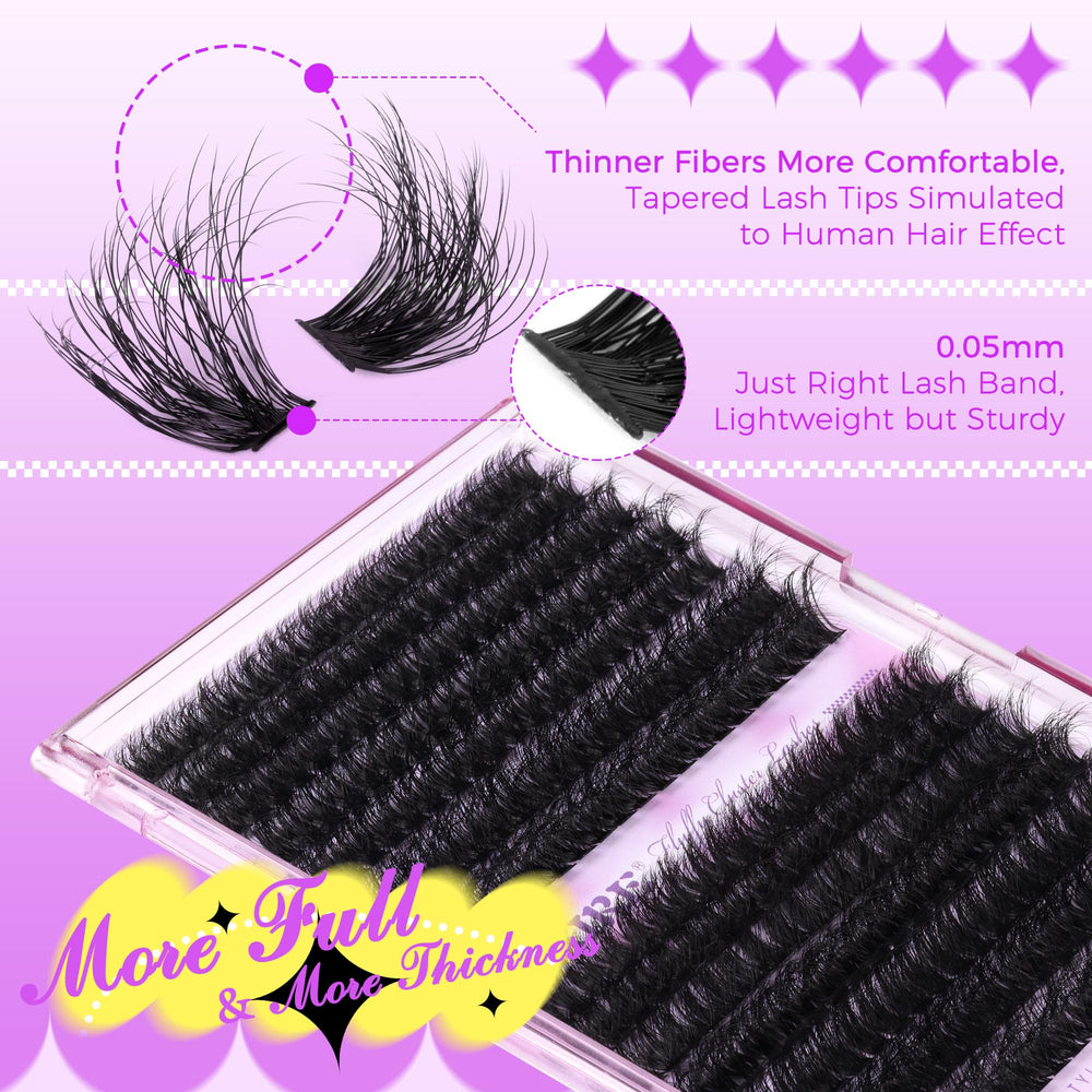 JIMIRE hot-melt lash band provides secure wear with comfortable application