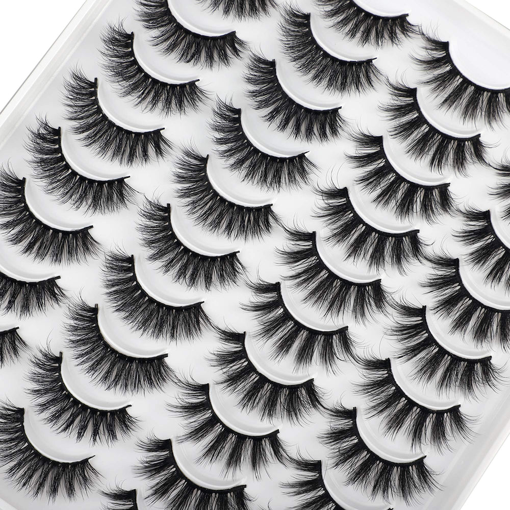 Jimire mixed-styles lashes closeup showing two versatile options for looks.