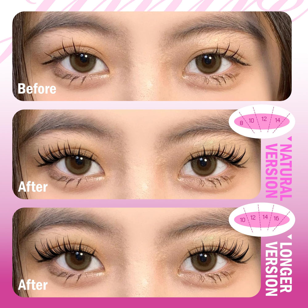 JIMIRE 0.04mm thin lash band provides comfortable, discreet wear.