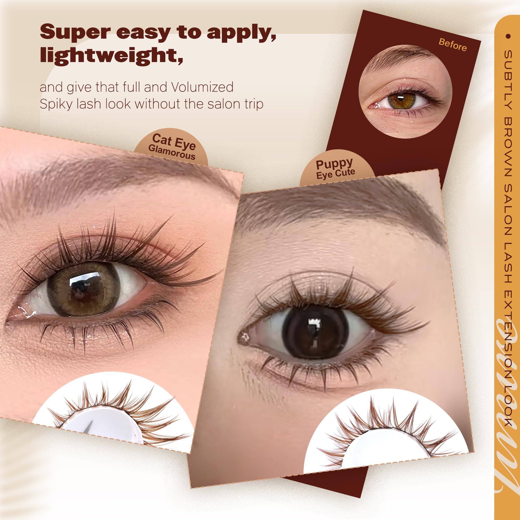 JIMIRE wide-band lash-architect creates red-carpet style volume with few clusters.