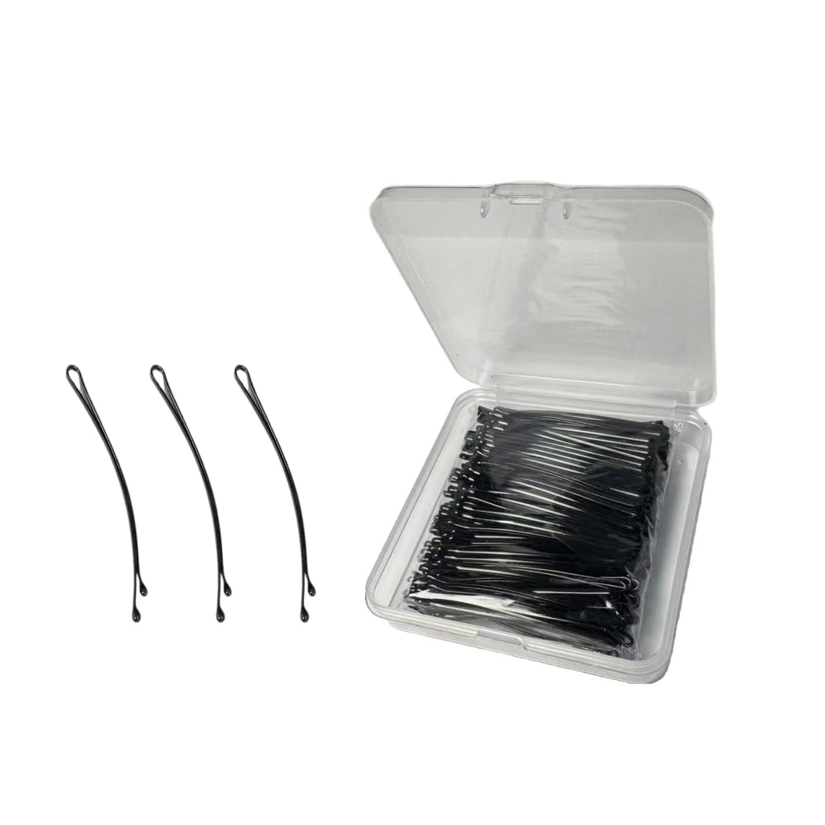 Jimmidy curved bobby pins packaging showing tidy 100-count box for storage
