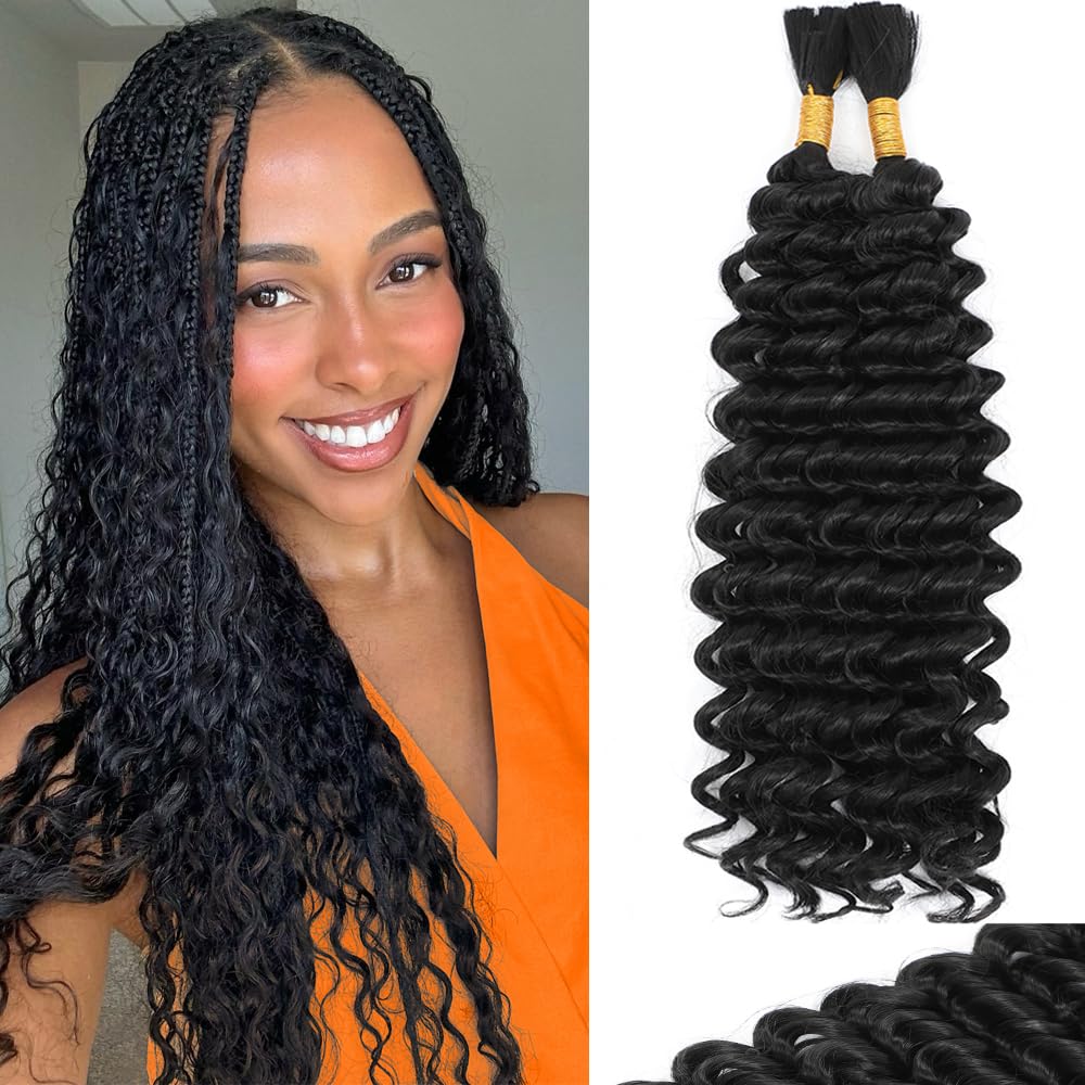 Jinhui 18in wet-and-wavy bulk braiding hair ready for boho braids