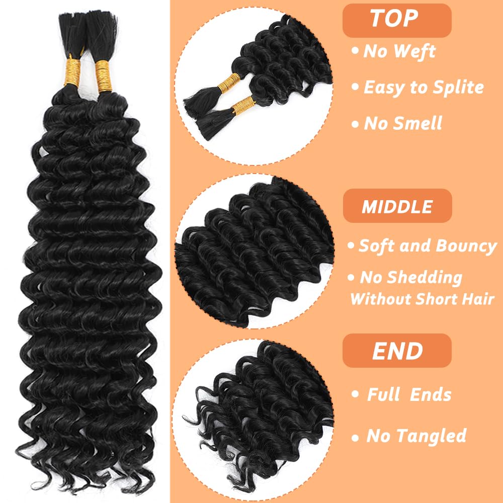 Jinhui boho braiding hair pack with two pieces showing length and texture