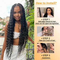 Jinhui no-weft boho braids style for sleek knotless looks