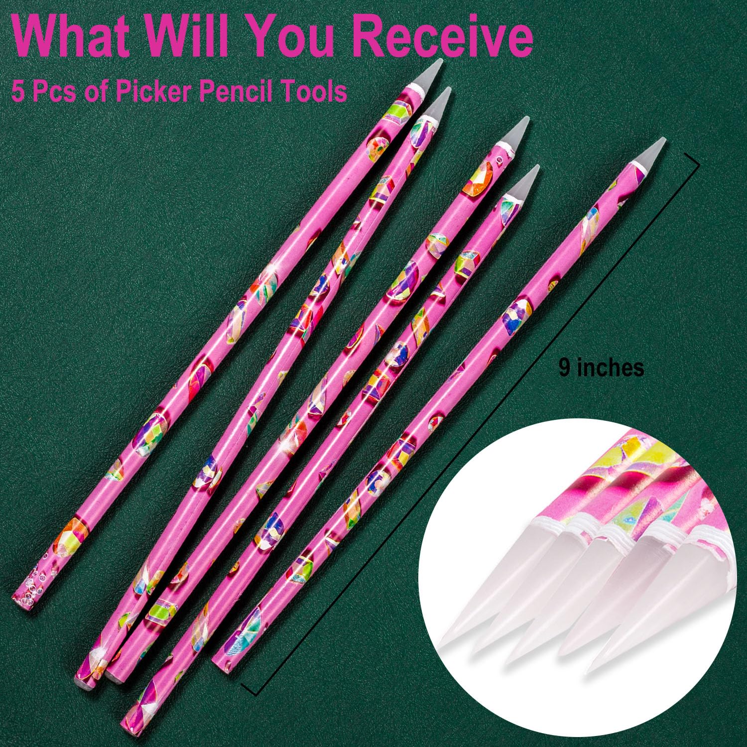 JINJINANV 9-inch wax pens highlighting long reach for nail art.