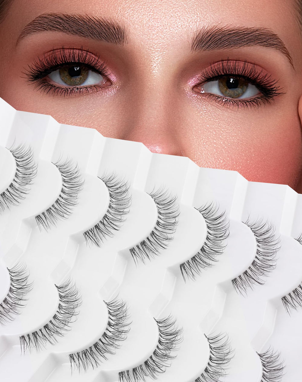 Jiocolor Fairy Strip Lashes 3D natural look closeup enhancing subtle volume