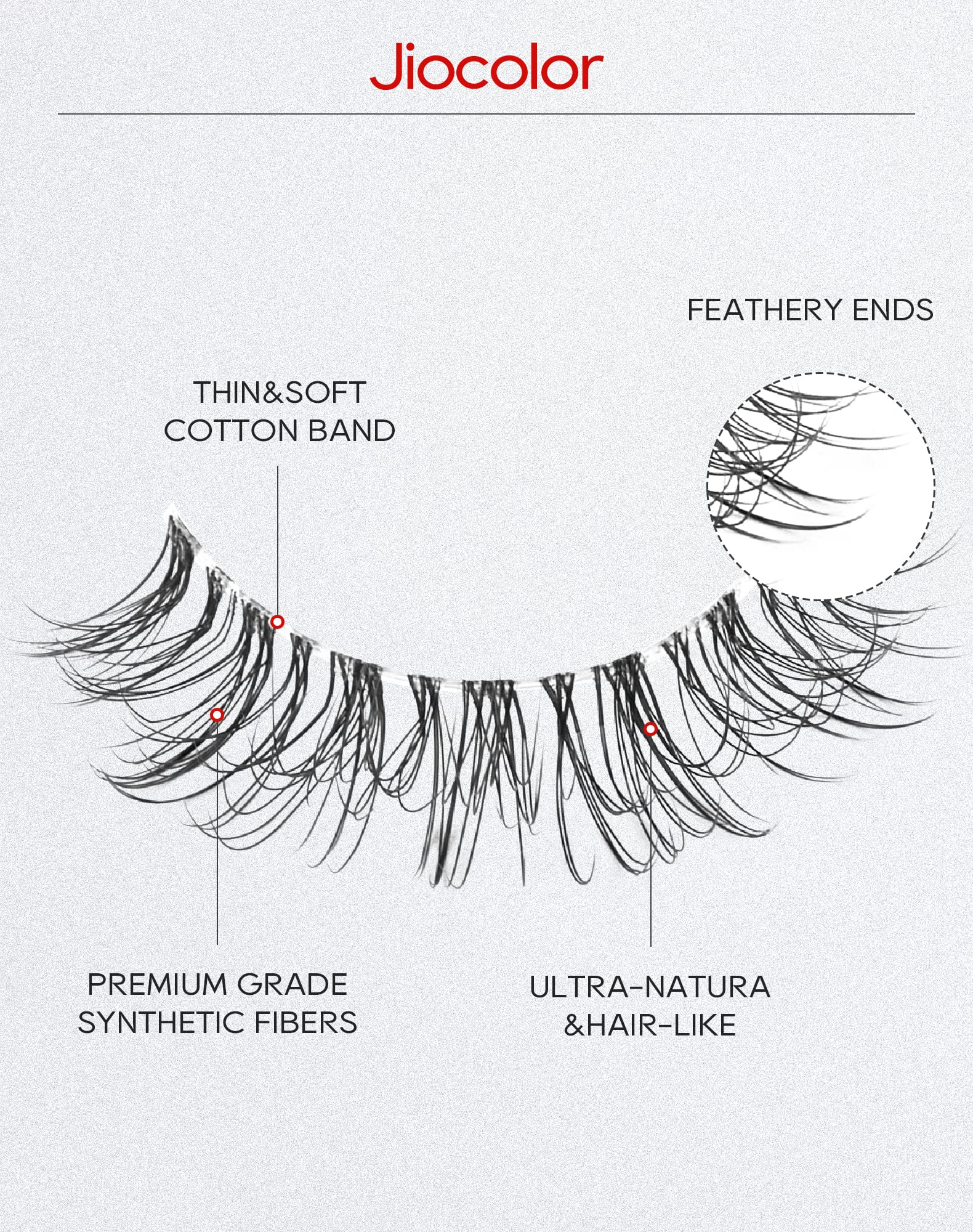 Jiocolor Fairy Strip Lashes soft flexible band wear comfortably all day