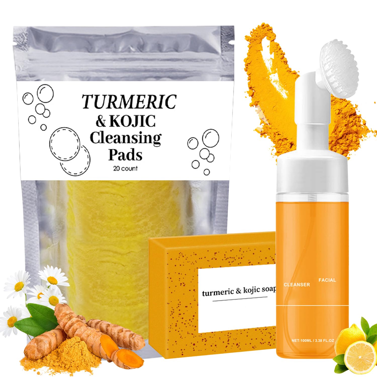 jioijioi turmeric wash care set front view for deep cleansing and nourishment