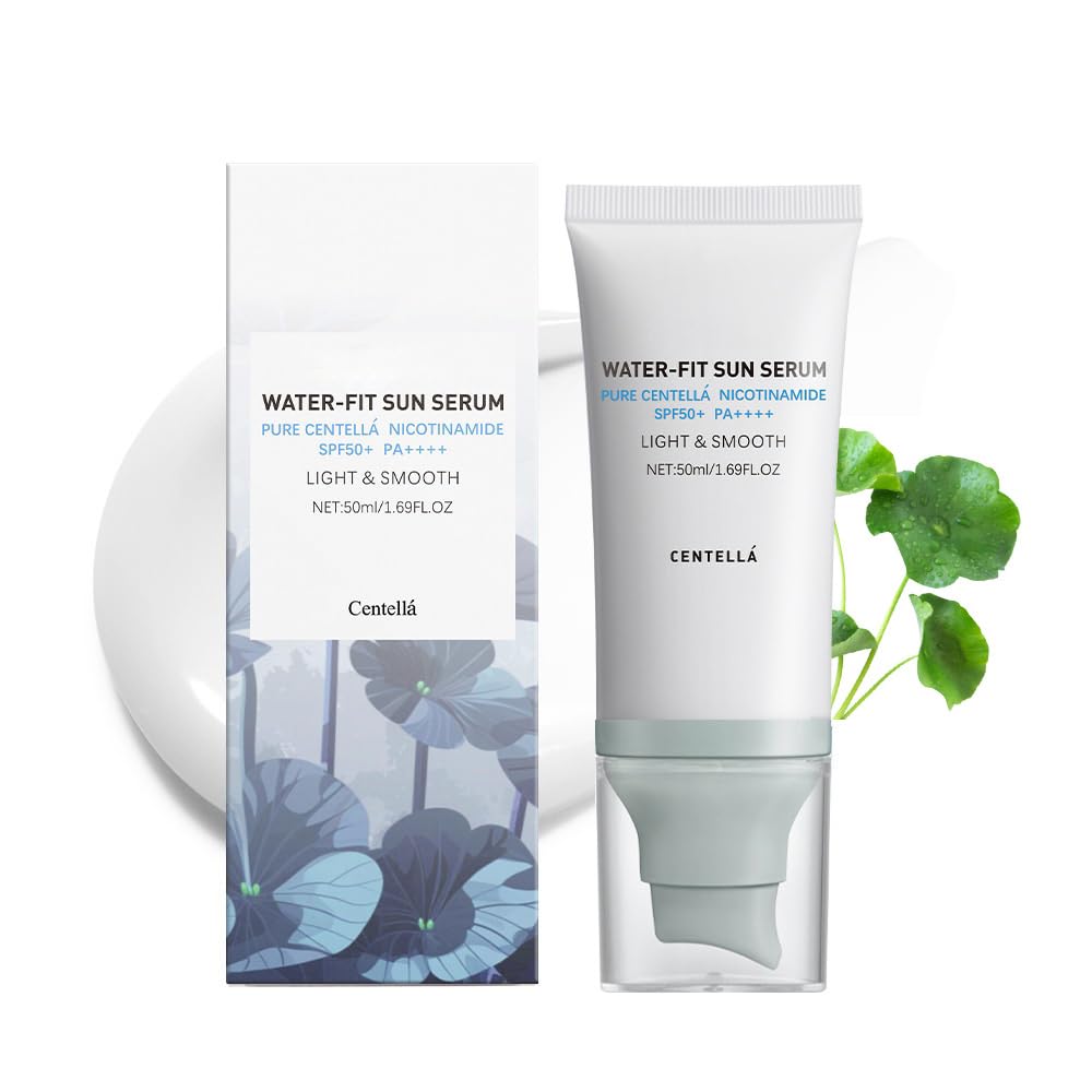 JISKG Centella sunscreen bottle close-up showing travel-friendly packaging and lightweight protection.