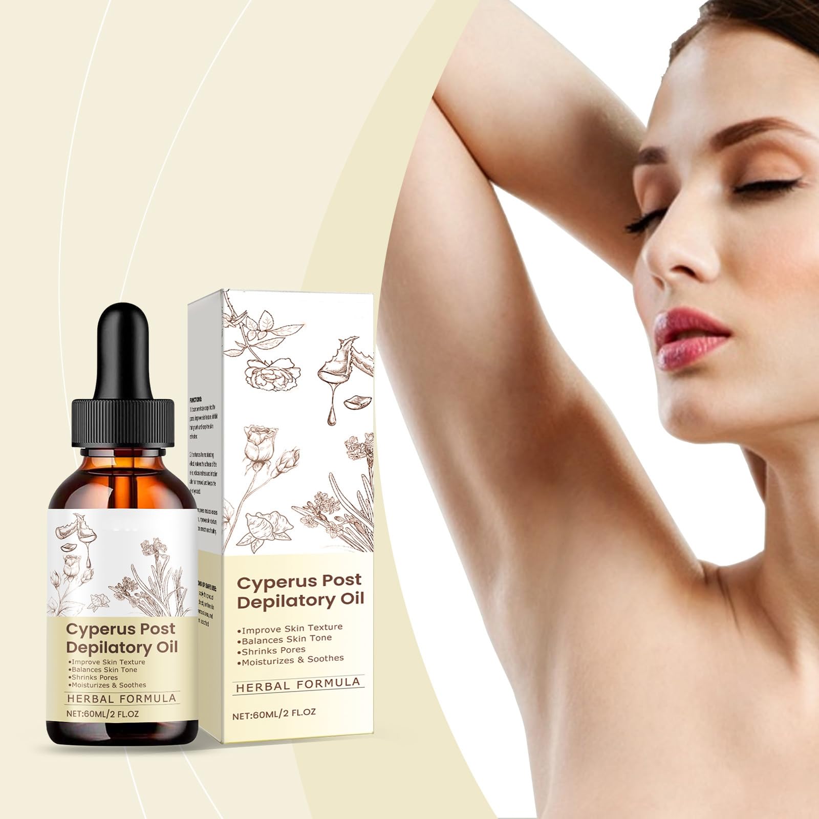 JISKG Cyperus Rotundus Oil application scene demonstrates easy to apply formula.