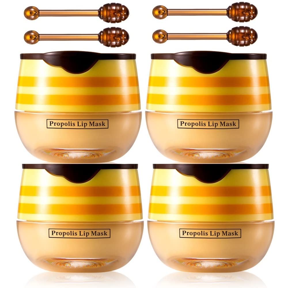 JISKG lip balm honey pot closeup shows creamy texture for daily moisturization