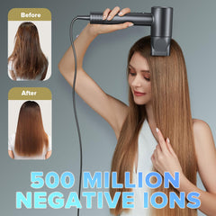 JITOOW hair dryer LED controls guide hot, warm, and cool airflow for precise styling