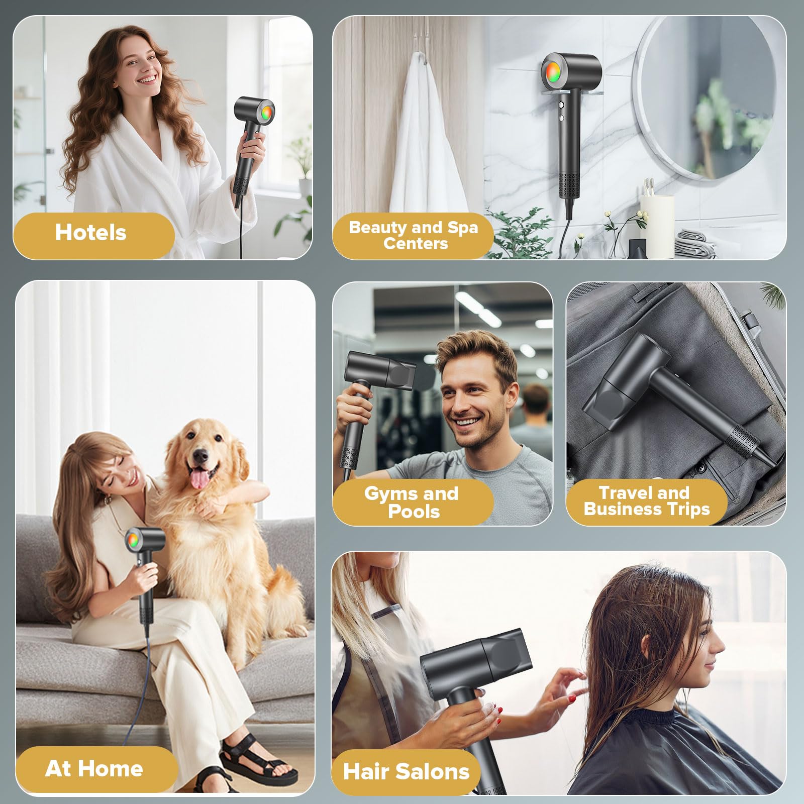 JITOOW travel-compact design fits luggage while delivering fast, quality blowouts