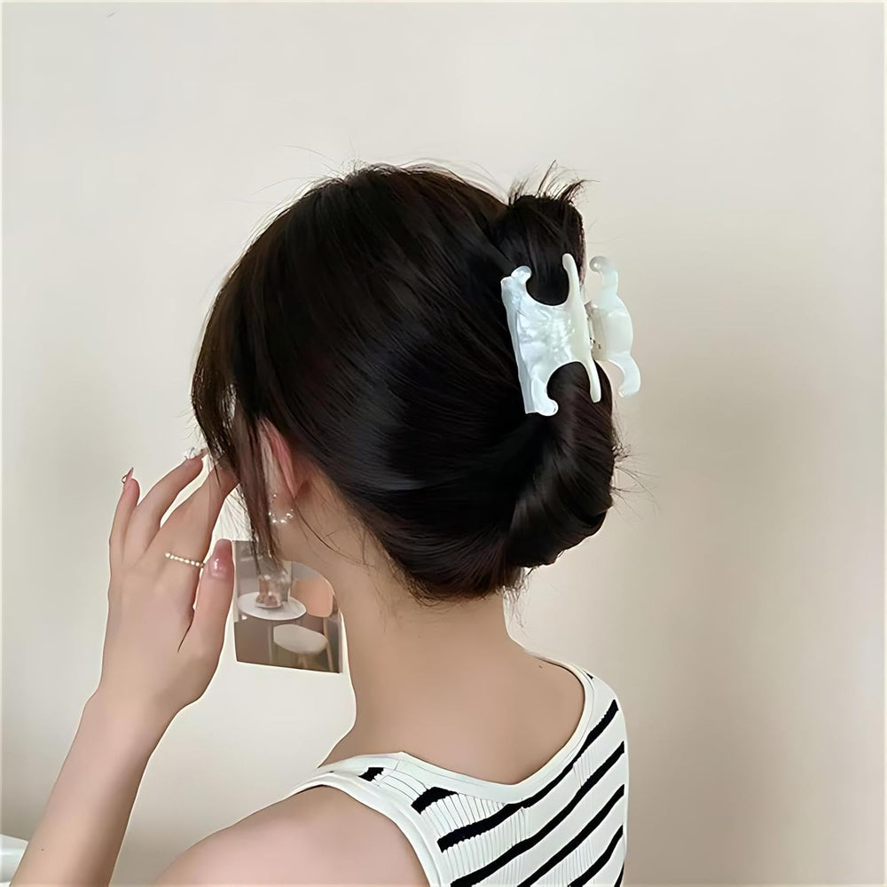 JITUIHOM butterfly clip in shell white adds elegant touch to hair
