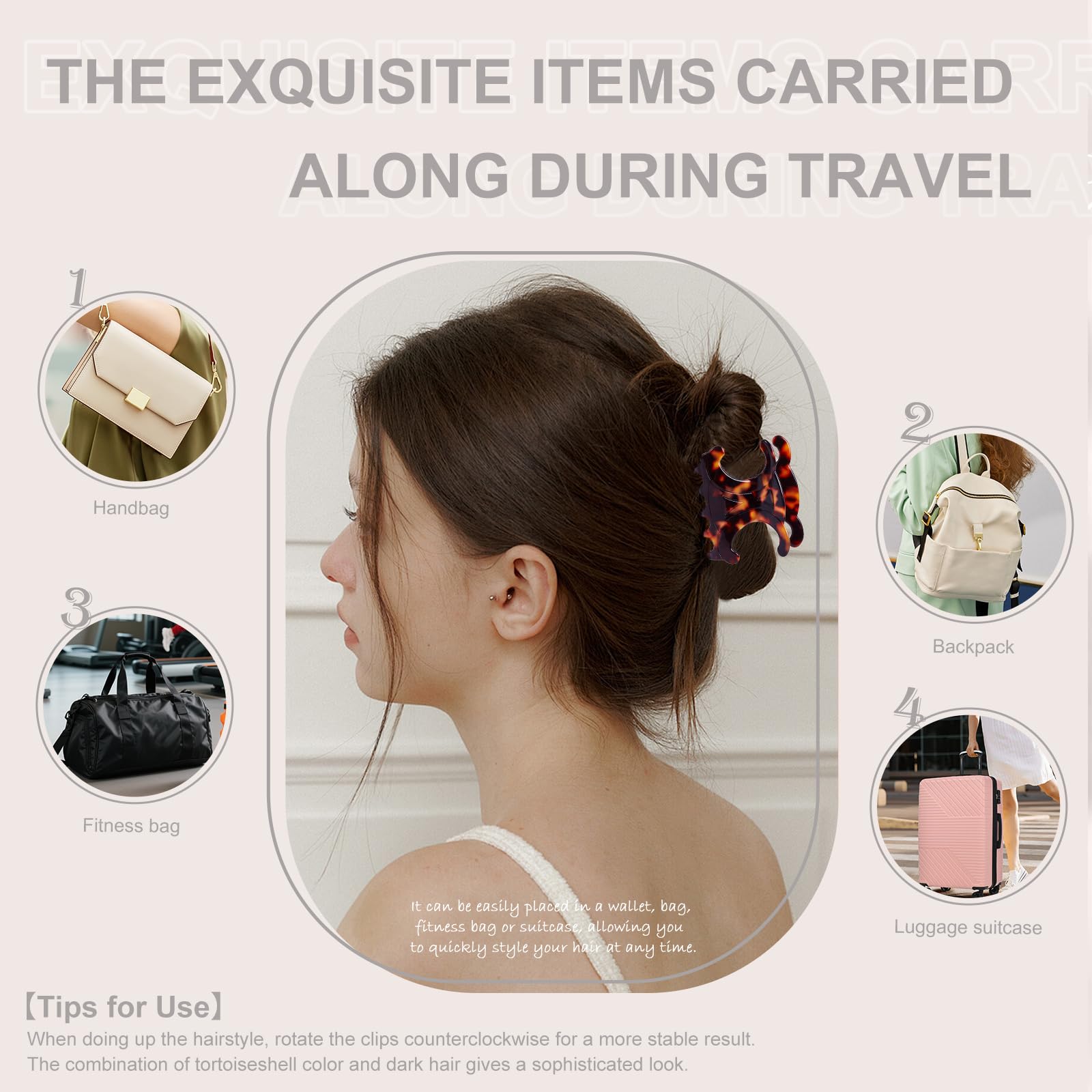 JITUIHOM butterfly clip with smooth edges for comfortable wear