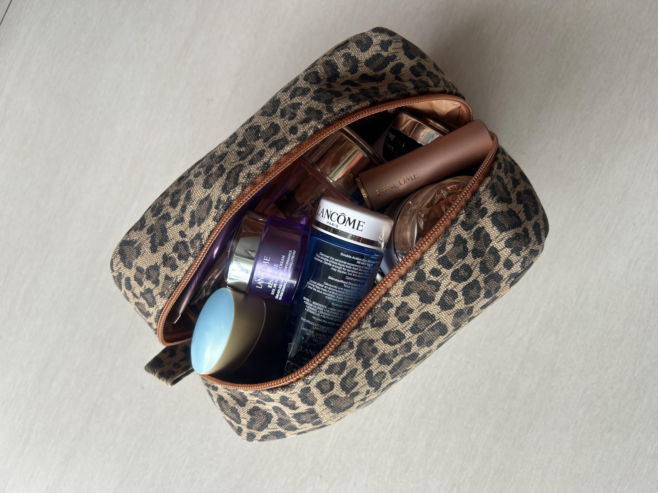 JIU HONG CHAO leopard cosmetic bag used daily for essential cosmetics