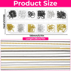 JIYIN silver metal nail chains on nails for modern shine