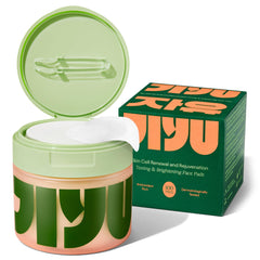 JiYu Toning Polish Pads closeup of key ingredients for clear, glowing skin.