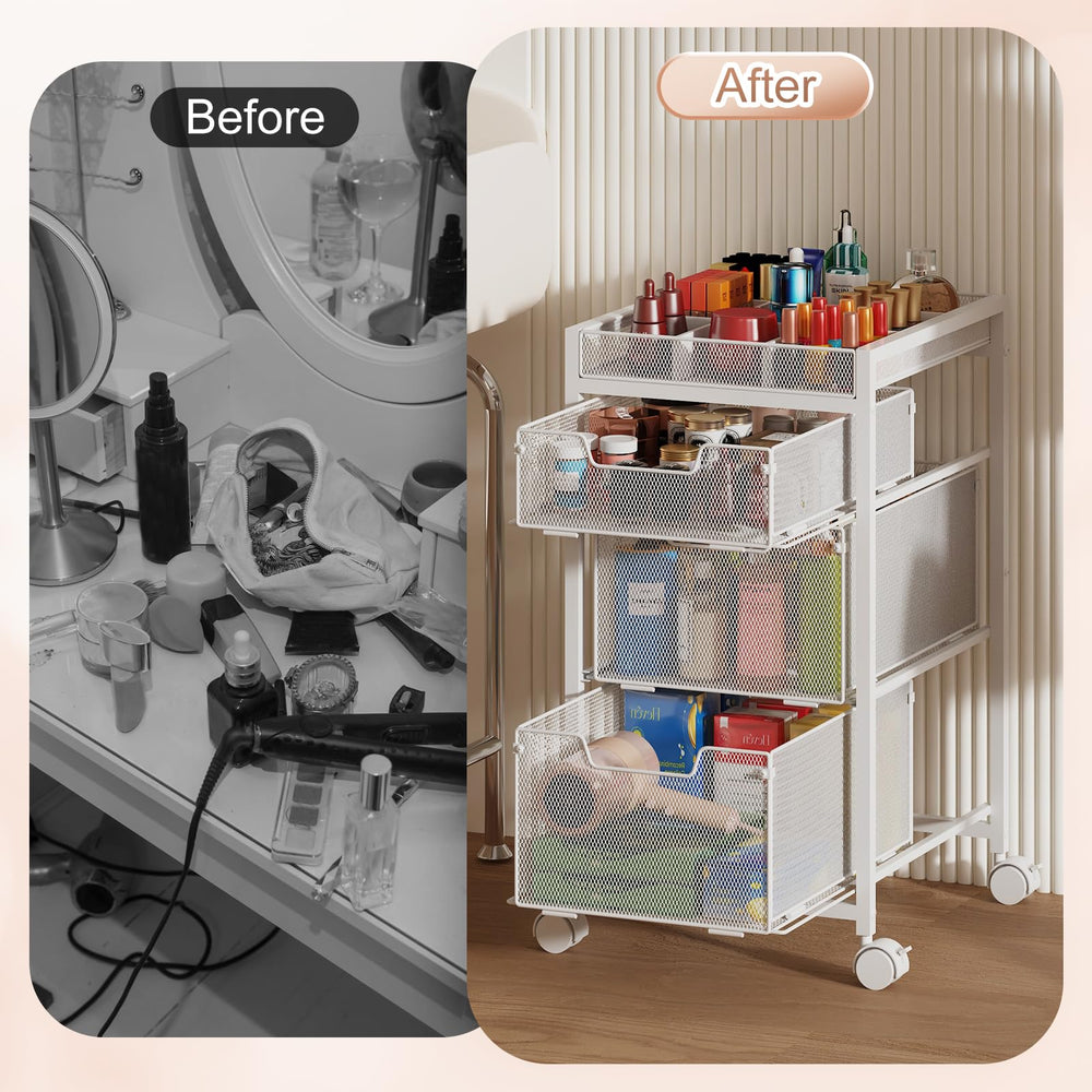 JKsmart mobile beauty cart demonstrates versatile on-the-go organization.